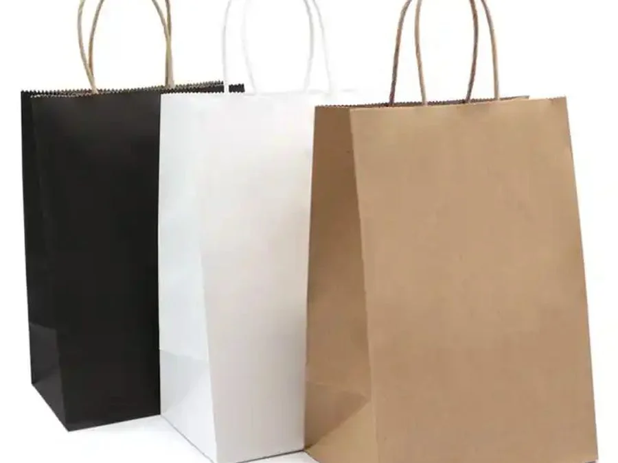 Custom printed paper bags for retail shopping and gifts