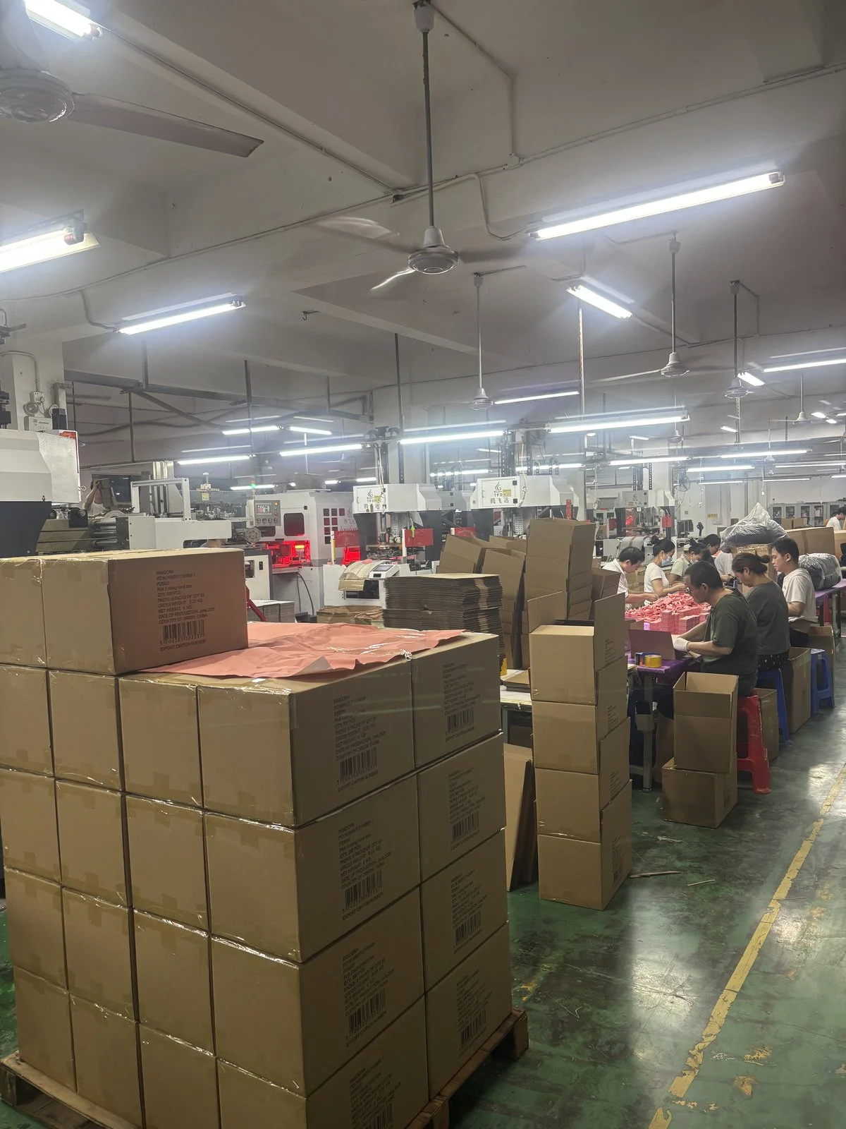 Packaging factory production process
